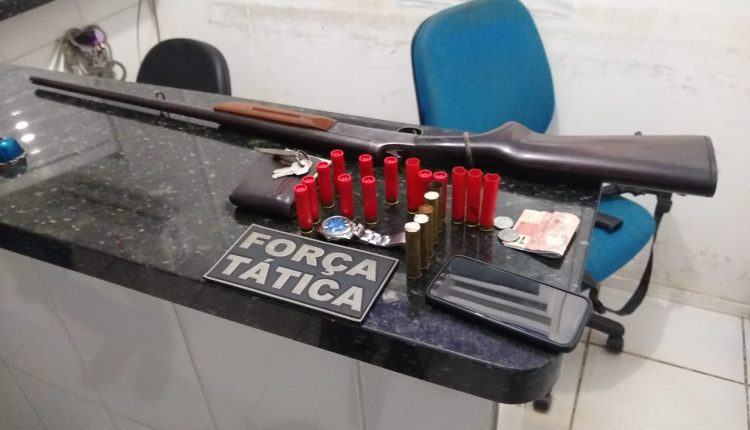 Policiais do 5º BPM prendem homem acusado de disparo de arma de fogo em via pública em Barra do Corda