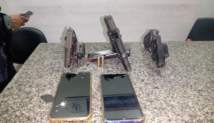 Polícia Militar prende acusados de homicídio e apreende três armas de fogo em Coroatá