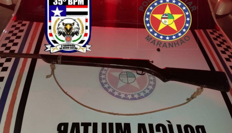 Policiais do 35º BPM apreendem arma de fogo em operação na cidade de Benedito Leite