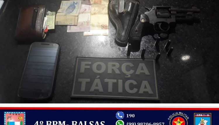 Arma de fogo é apreendida por policiais do 4⁰BPM, em Balsas