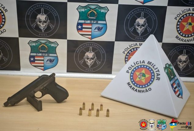 Policiais do 3º BPM conduzem homem por porte de arma de fogo em Imperatriz