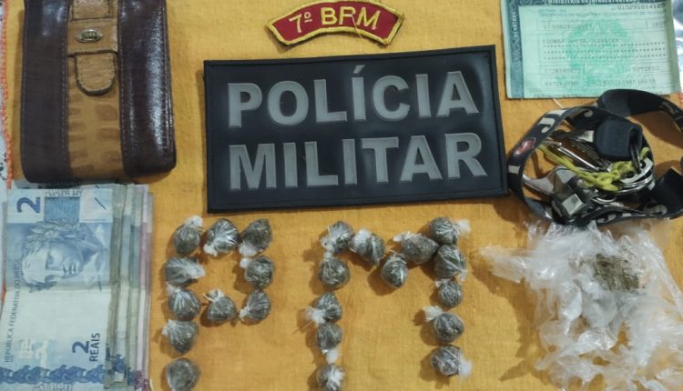 Homem suspeito de tráfico de drogas é preso por policiais do 7º BPM em Bela Vista do Maranhão