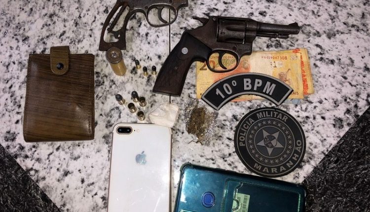 Polícia militar apreende duas armas de fogo com assaltantes em Pedro do Rosário