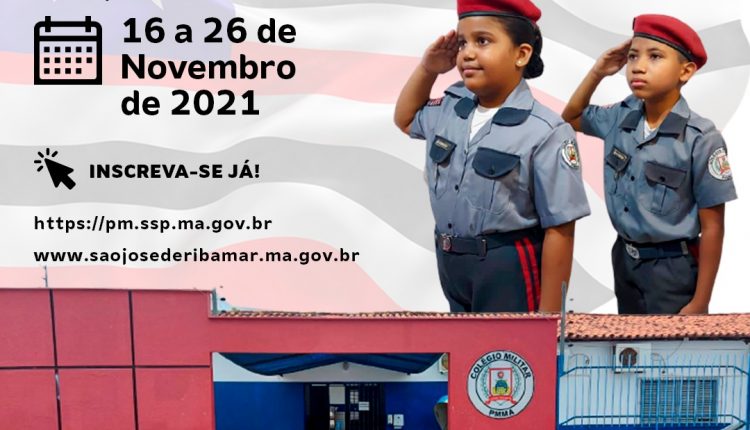 PMMA divulga edital do processo seletivo para ingresso do Colégio Militar Tiradentes VI, Parque Vitória