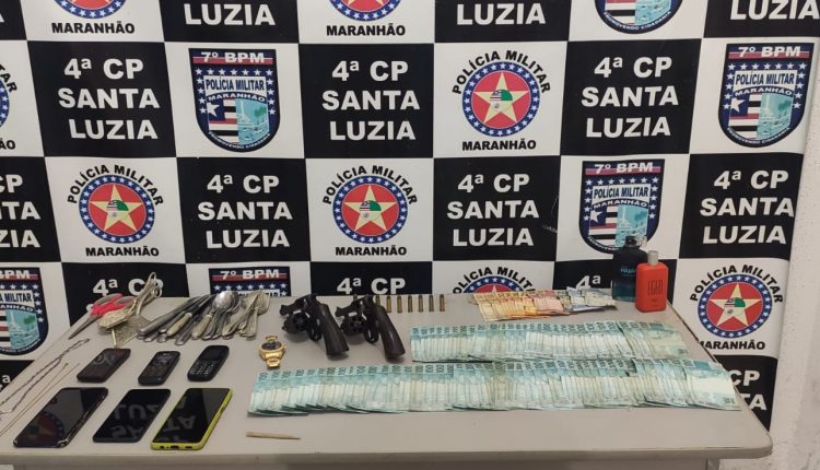 7º BPM retira de circulação cinco armas de fogo na região Santa Luzia e Santa Inês