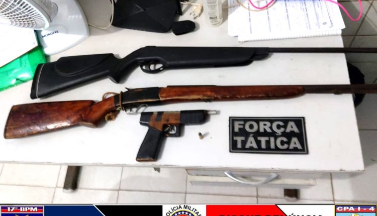 Polícia Militar prende três homens e apreende quatro armas de fogo na cidade de Codó