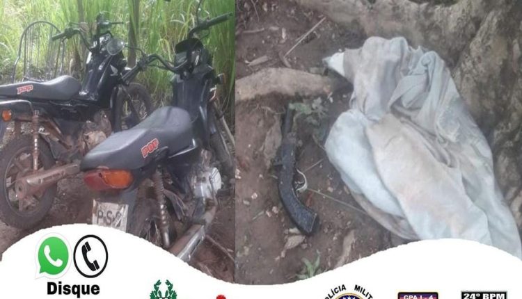 Em Peritoró ação conjunta das Polícias apreende arma de fogo e recupera duas motocicletas roubadas