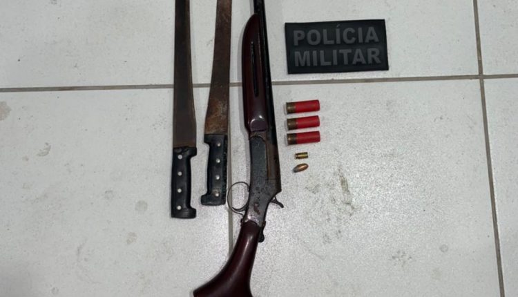 Policia Militar apreende arma de fogo e munições no município de Humberto de Campos