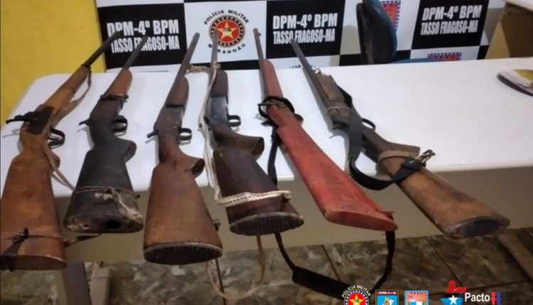 Polícia Militar apreende sete armas de fogo na cidade de Tasso Fragoso