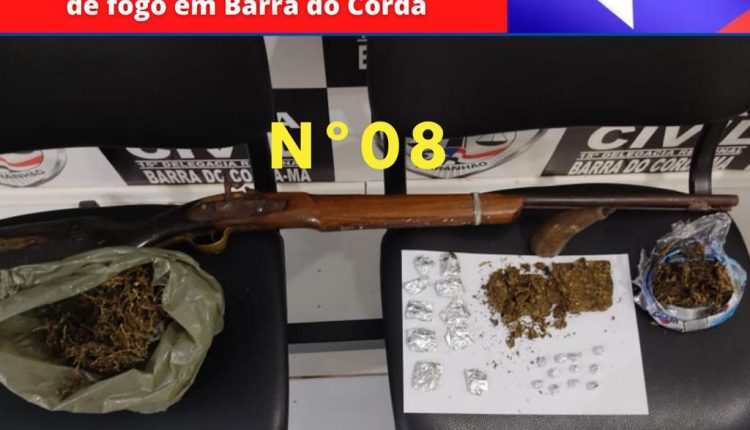 Operação conjunta das Polícias prende foragido da justiça e apreende arma de fogo e drogas em Barra do Corda