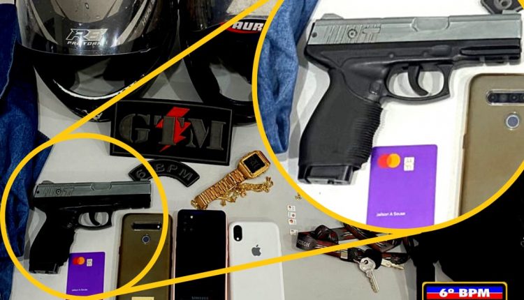 Grupo Tático da PM recupera objetos roubados, apreende simulacro de arma de fogo e prende suspeitos