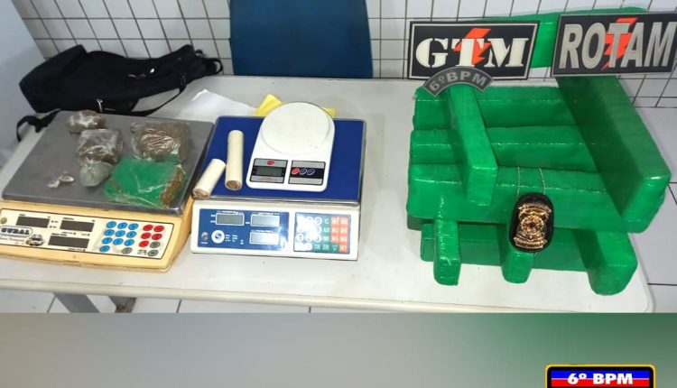 Ações do 6º BPM resultam na apreensão de maconha e na prisão de quatro homens por furto de baterias em São Luís