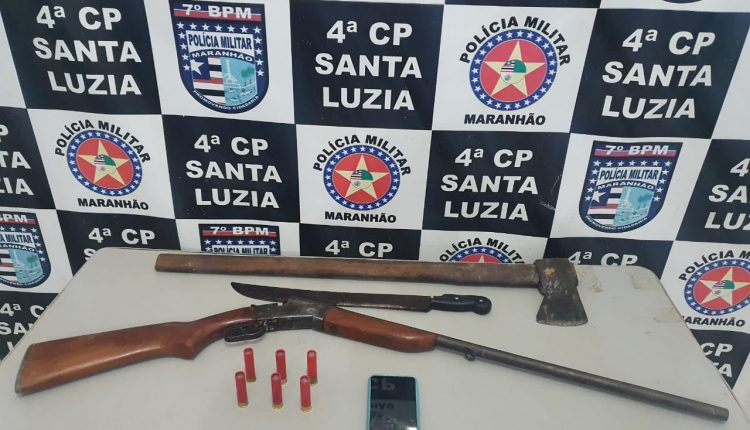 Em Santa Luzia polícia militar prende três homens furtando gado e apreende arma de fogo