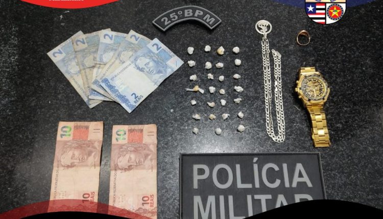 25° BPM prende indivíduo por tráfico de drogas em Apicum-Açu