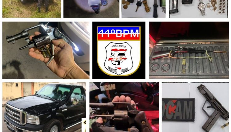 PMMA apreende seis armas de fogo e recupera três veículos neste final de semana em Timon-MA