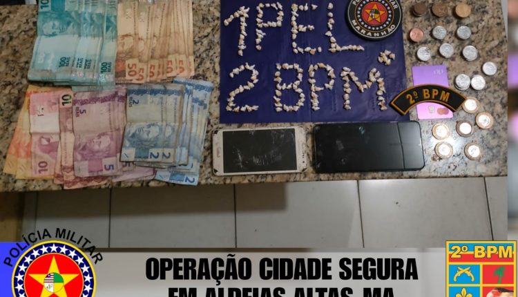 Polícia Militar realiza apreensão de drogas durante Operação Cidade Segura em Aldeias Altas