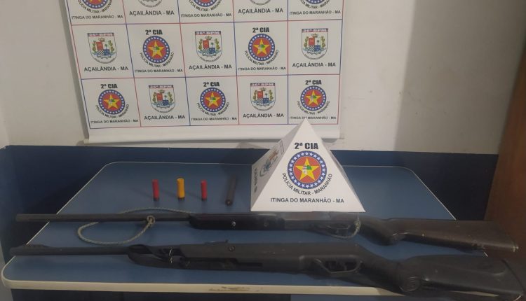 Polícia Militar prende dois homens por porte ilegal de arma de fogo na cidade de Itinga