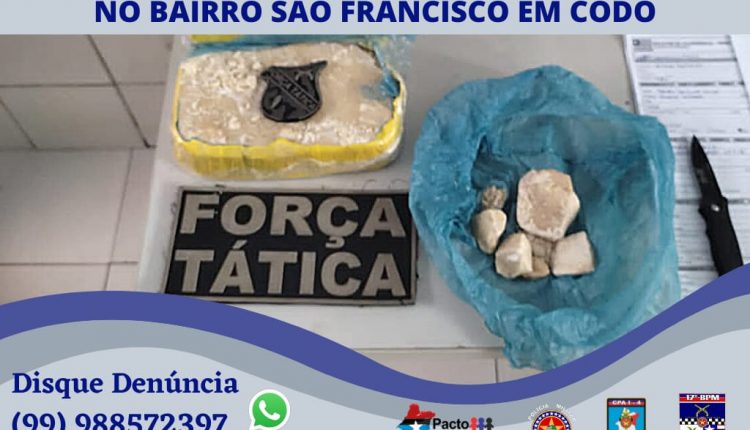 Polícia militar apreende 1kg de substância análoga à crack em  Codó