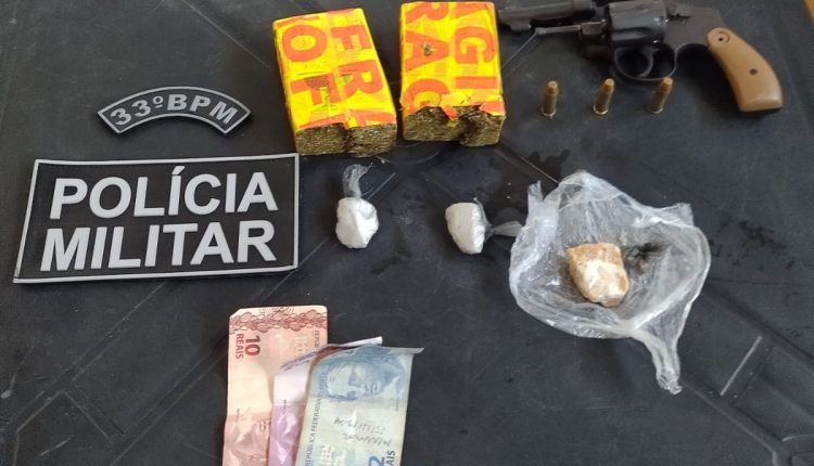 Polícia Militar prende homem com arma de fogo e drogas na cidade de Buriti Bravo