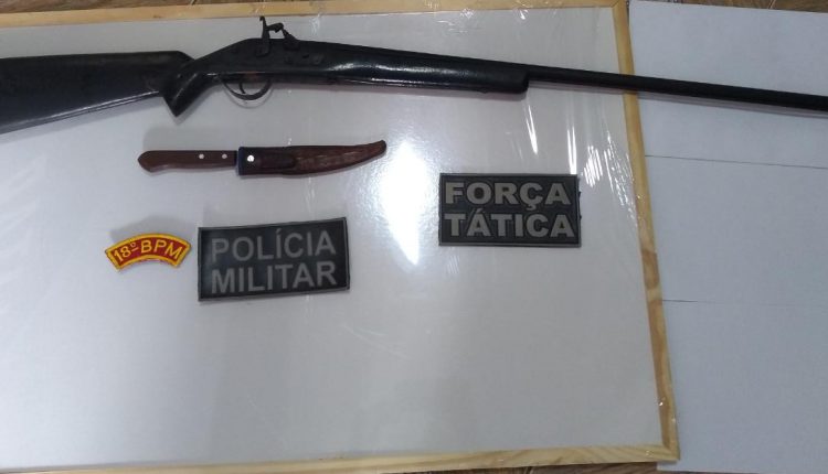 POLÍCIA MILITAR REALIZA A APREENSÃO DE ARMA DE FOGO EM TUNTUM