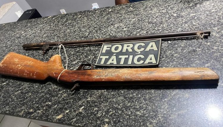 POLÍCIA MILITAR APREENDE ARMA DE FOGO NO POVOADO CASQUEIRO EM AÇAILÂNDIA