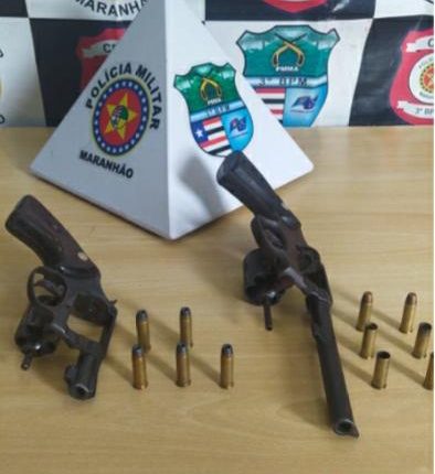 Polícia militar apreende duas armas de fogo com criminosos em Imperatriz