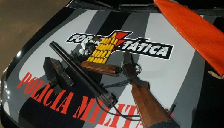 Polícia militar prende homem com arma de fogo e munições na cidade de São João dos Patos