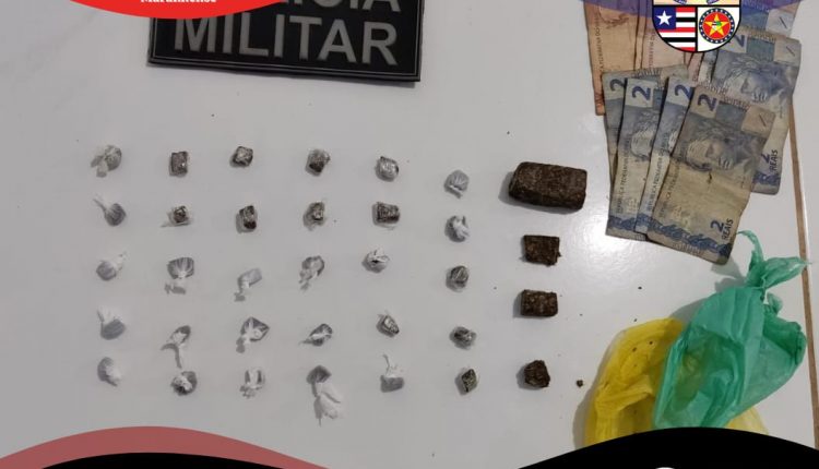 PMMA EFETUA PRISÃO POR TRÁFICO DE DROGAS EM BACURI