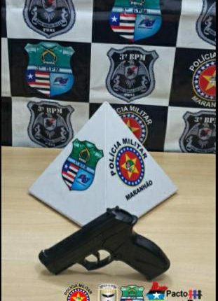 Polícia militar prende dupla de assaltantes com arma de fogo falsa em Imperatriz