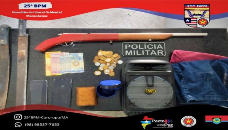 PMMA prende suspeitos de assaltos no município de Apicum-Açu/MA