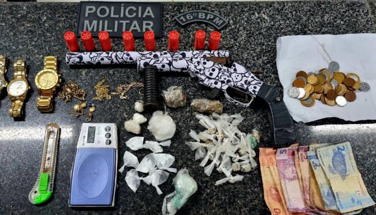 POLÍCIA MILITAR APREENDE ARMA DE FOGO E PRENDE SUSPEITO DE TRAFICO DE DROGAS EM MATA ROMA-MA