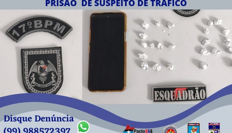 INDIVÍDUO É PRESO PELA PMMA COM 23 PAPELOTES DE CRACK EM CODÓ