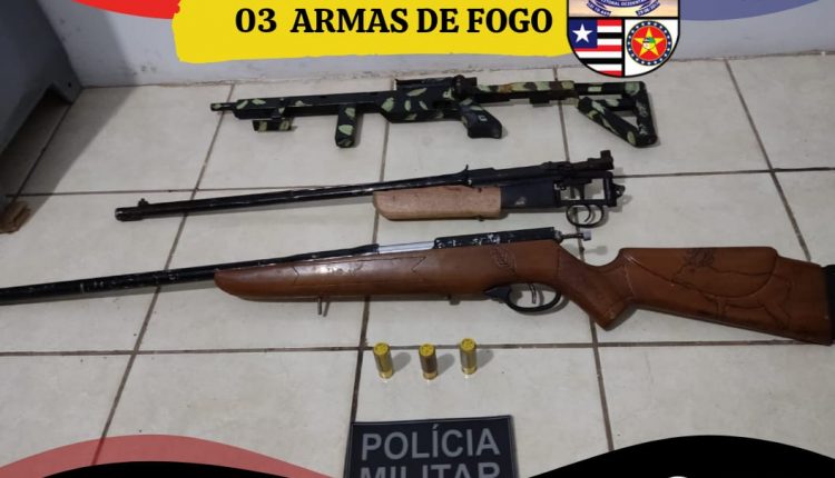 25º BPM REALIZA APREENSÃO DE 03 ARMAS DE FOGO EM BACURI/MA
