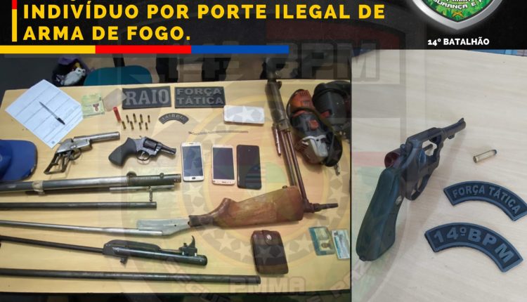 PMMA PRENDE INDIVÍDUO POR PORTE ILEGAL DE ARMA DE FOGO EM IMPERATRIZ