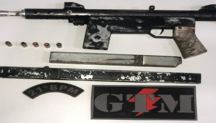 PMMA apreende submetralhadora, carregadores e munições no Novo Horizonte