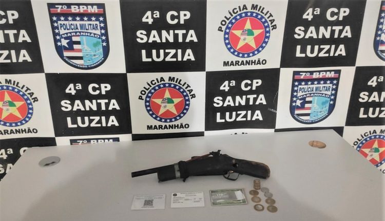 Operação Tiradentes: PMMA apreende motocicleta e arma de fogo em Santa Luzia-MA