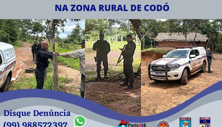 PATRULHA RURAL DO 17°BPM REALIZA POLICIAMENTO PREVENTIVO EM POVOADOS DE CODÓ