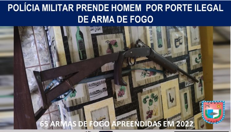POLICIA MILITAR PRENDE HOMEM POR PORTE DE ARMA DE FOGO EM TASSO FRAGOSO-MA