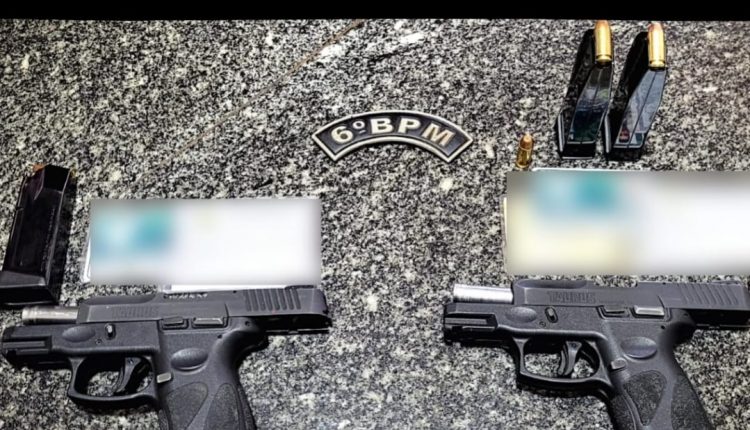 Ação rápida da PM prende dupla com duas pistolas no Bairro Filipinho em São Luís