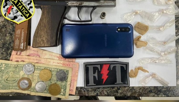 Em Timon Polícia Militar com apoio do CTA prende dupla com arma de fogo, drogas e duas motocicletas roubadas  