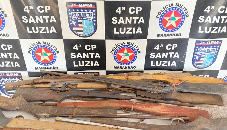Armas de fogo são apreendidas pela PM em Santa Luzia