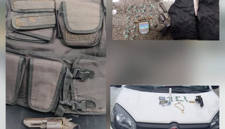 Policiais Militares apreendem arma de fogo, munições, colete balístico, veículo e entorpecentes em Santo Amaro – MA