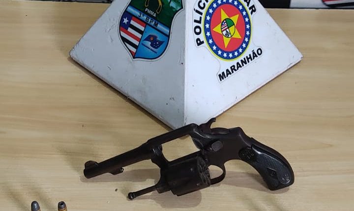 Policiais militares do 3º BPM apreendem arma de fogo e prendem dois suspeitos de praticar assaltos em Imperatriz