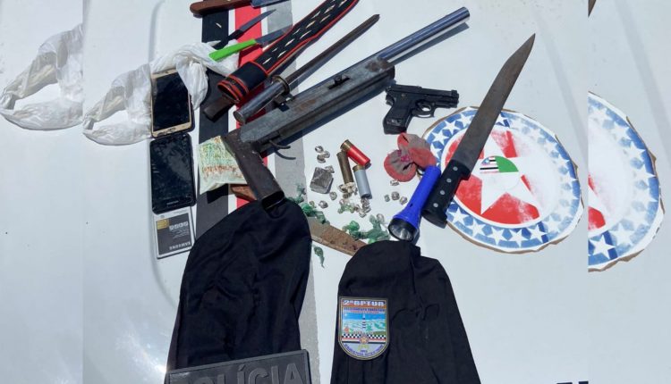 Operação Tiradentes: PM prendem homens com arma de fogo e drogas na cidade de Humberto de Campos