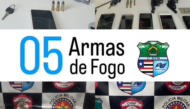3° BATALHÃO DE POLÍCIA MILITAR APREENDE CINCO ARMAS DE FOGO EM QUATRO DIAS