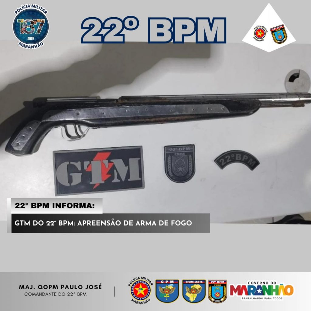 Suspeito de roubo é preso e arma de fogo apreendida pela PM em Paço do Lumiar