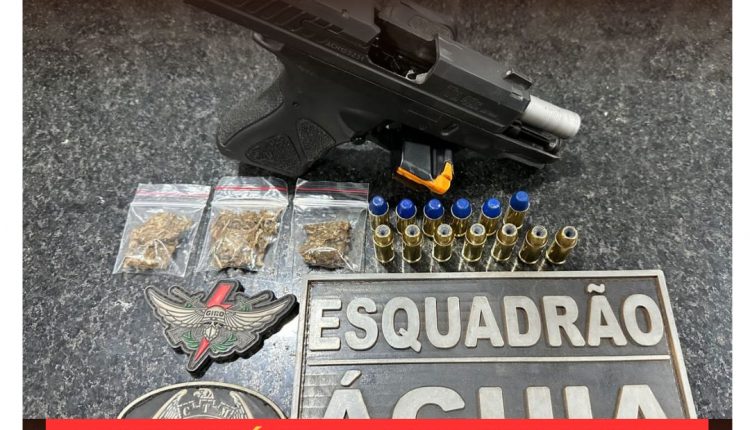 POLICIA MILITAR EM BALSAS PRENDE HOMEM POR PORTE ILEGAL DE ARMA DE FOGO E POSSE DE ENTORPECENTES
