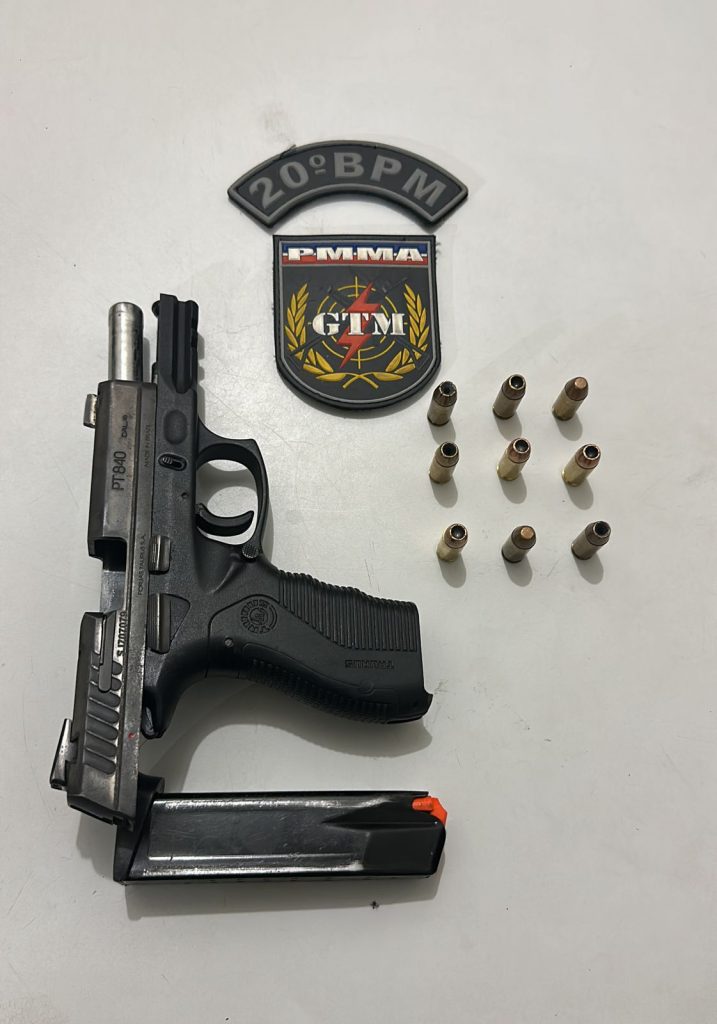 Polícia Militar prende homem por porte ilegal de arma de fogo no Parque Jair em São José de Ribamar