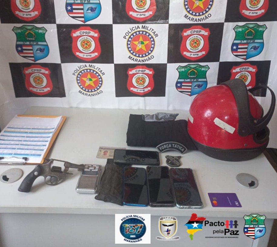 POLÍCIA MILITAR RECUPERA VEÍCULO ROUBADO E APREENDE ARMA DE FOGO EM IMPERATRIZ