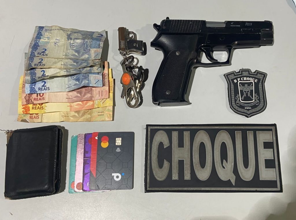 Polícia Militar recupera veículo roubado e prende quadrilha com arma de fogo falsa em Paço do Lumiar